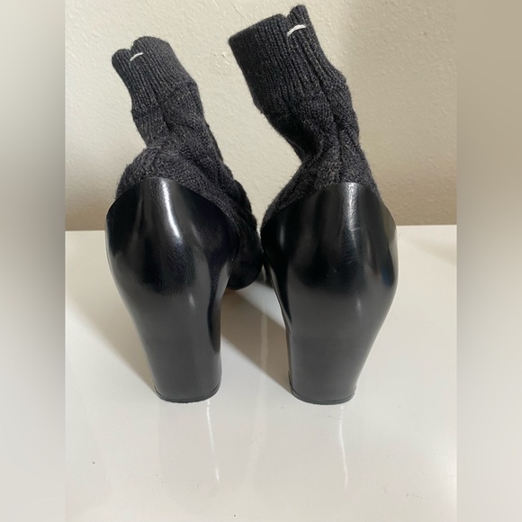 Maison Margiela Cable Knit Open Toe Ankle Boot - Picture 3 of 5